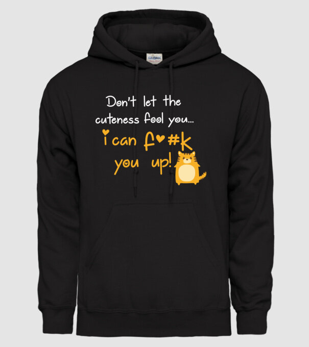 Cuteness model negru pe tricou