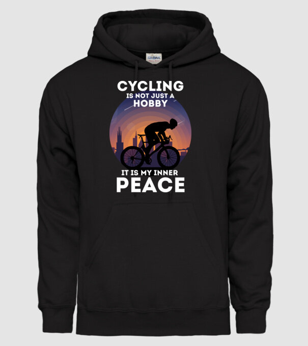 cycling is not just a hobby model negru pe tricou