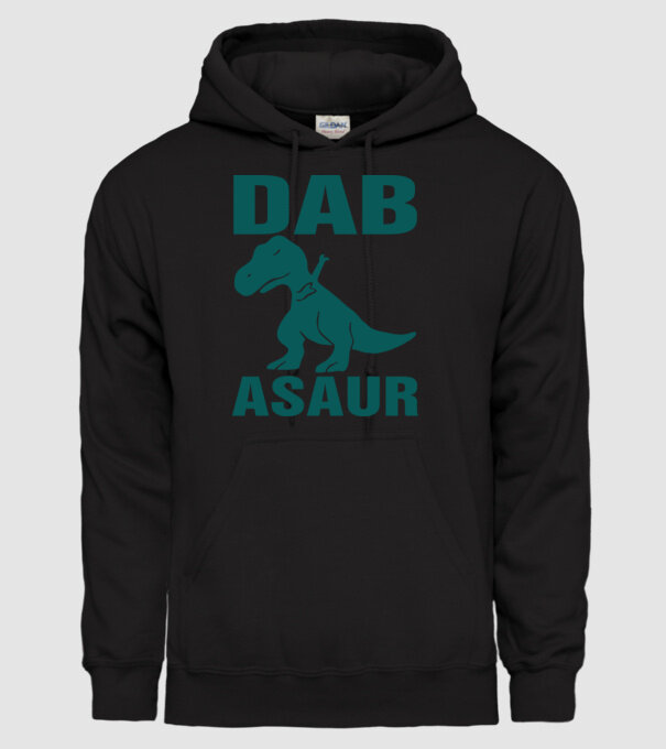 Dabasaur model negru pe tricou
