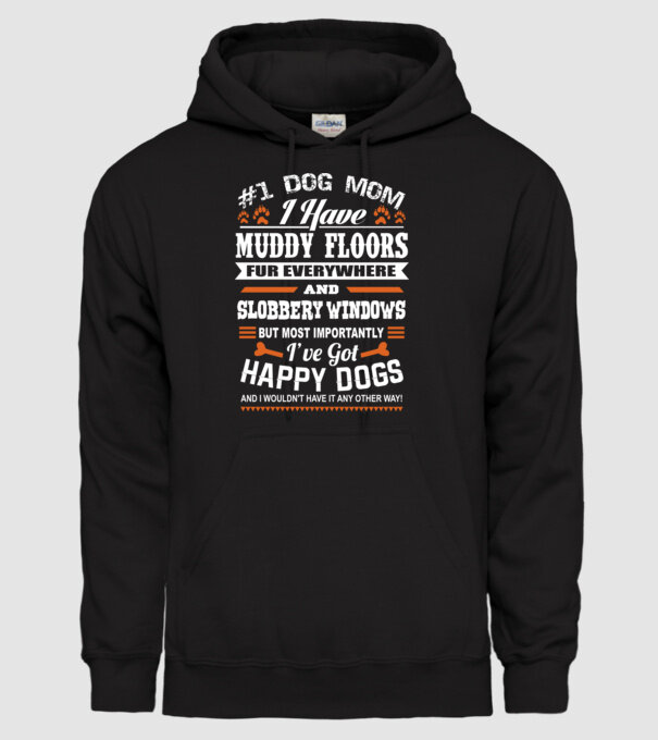 Dog mom be like model negru pe tricou
