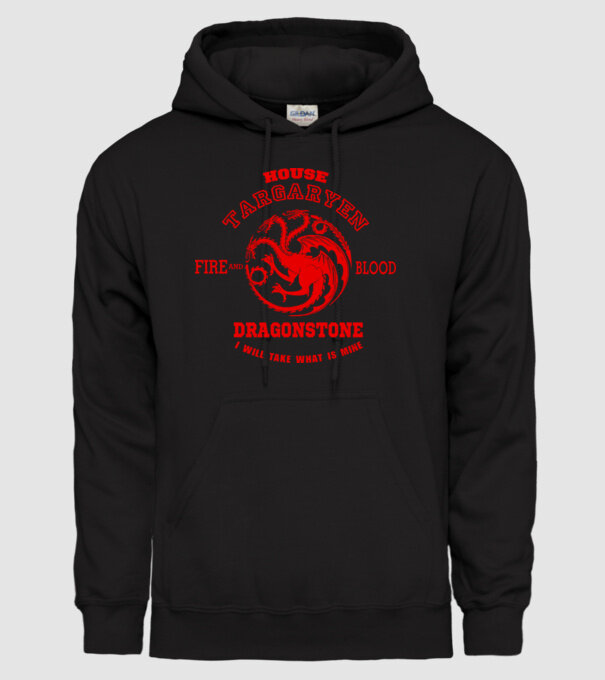 Dragonstone model negru pe tricou