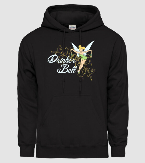 Drinkerbell model negru pe tricou