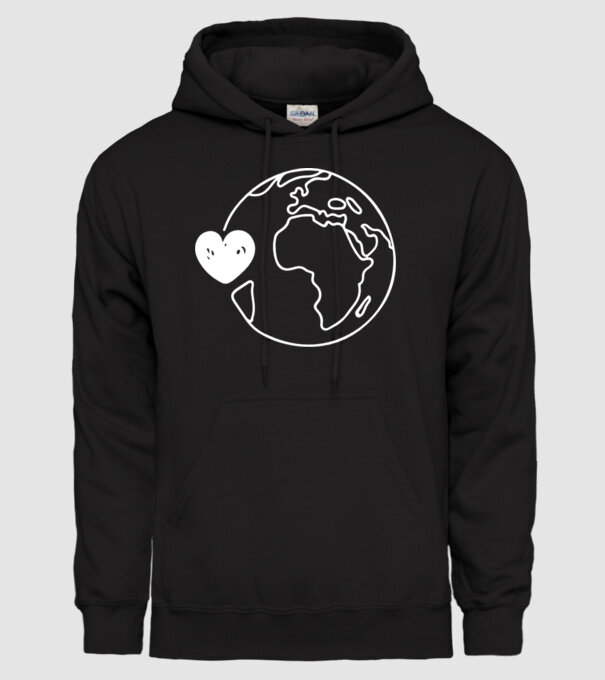 EarthLogo model negru pe tricou