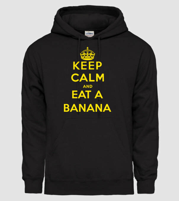 Eat banana model negru pe tricou