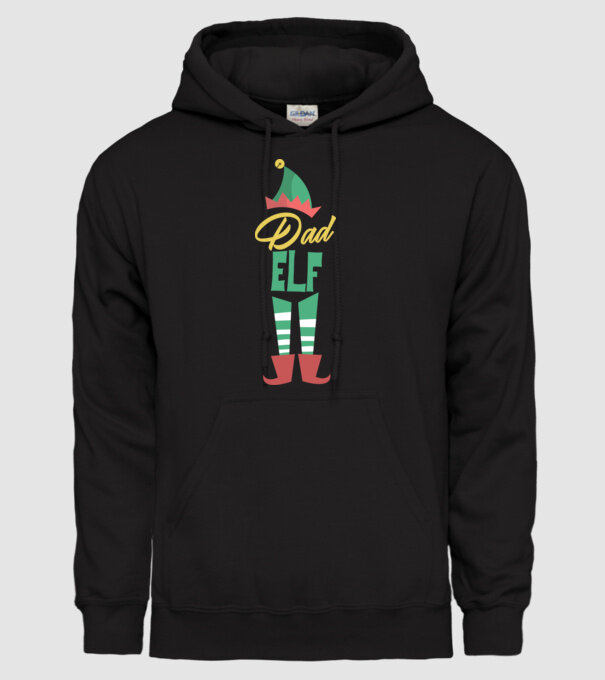 Elf family dad model negru pe tricou