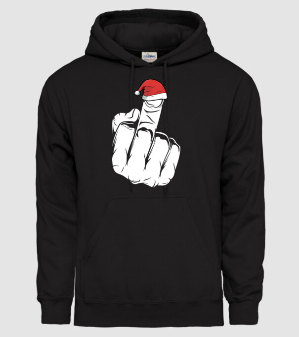 f u christmas model negru pe tricou