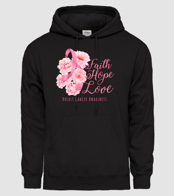 Faith hope love model negru pe tricou