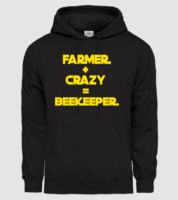 Farmer crazy beekeeper model negru pe tricou