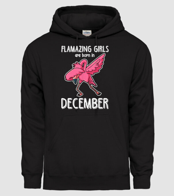 flamazing girls are born in december model negru pe tricou