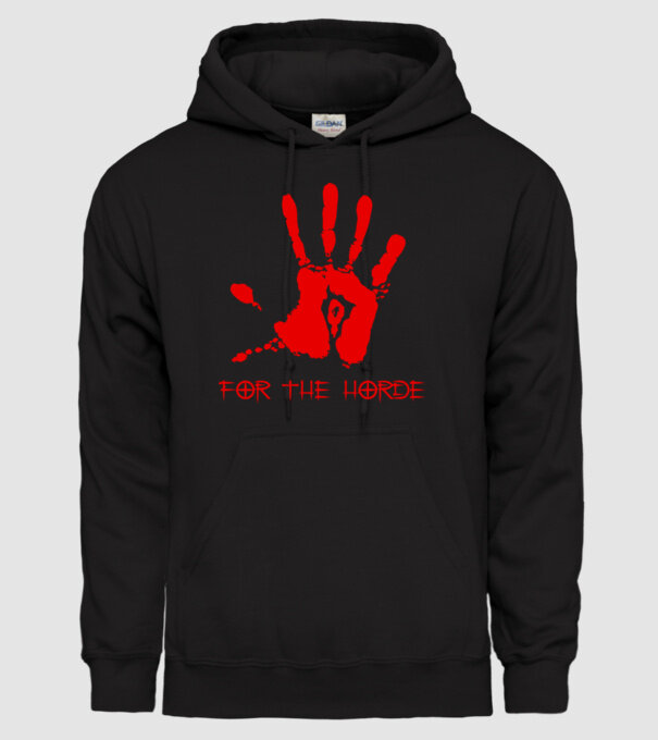 For The Horde Hand model negru pe tricou