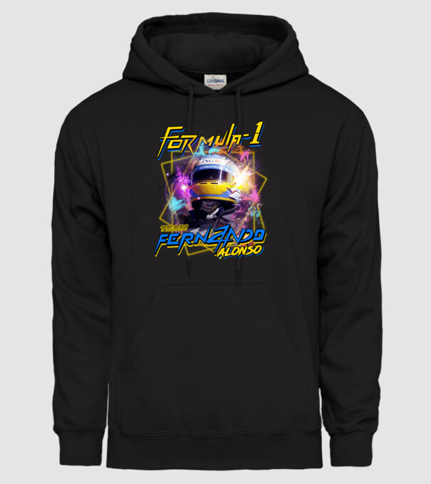 FORMULA 1 ALONSO model negru pe tricou