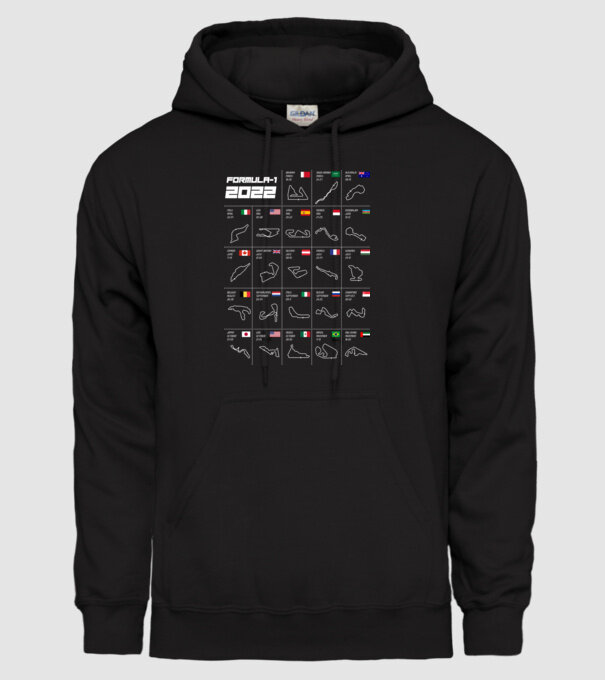 Formula 1 tracks 2022 model negru pe tricou