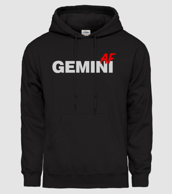 GEMINI as fuck model negru pe tricou
