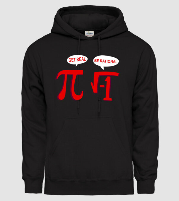 Get real, be rational model negru pe tricou