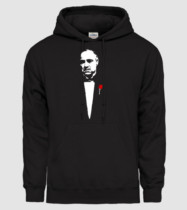 godfather cu trandafir model negru pe tricou
