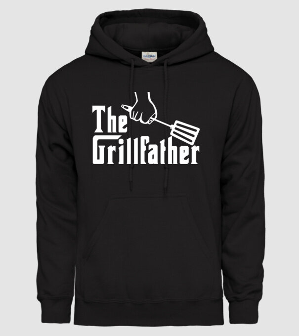 GrillFather model negru pe tricou