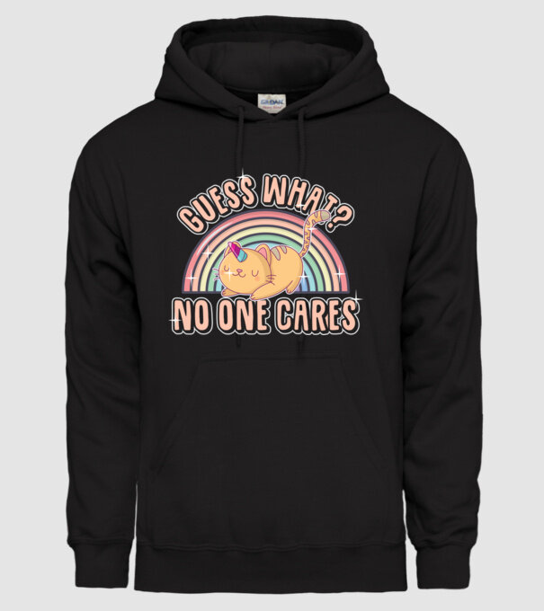 Guess what pisică-unicorn model negru pe tricou