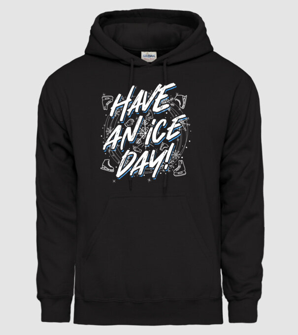 Have an ice day model negru pe tricou
