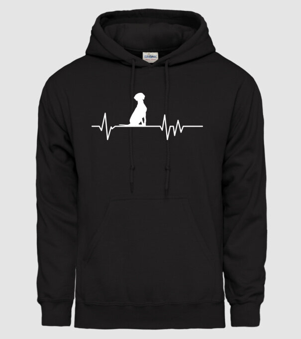 Heartbeat silueta Vijla model negru pe tricou