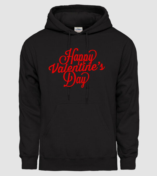 Happy Valentines day model negru pe tricou