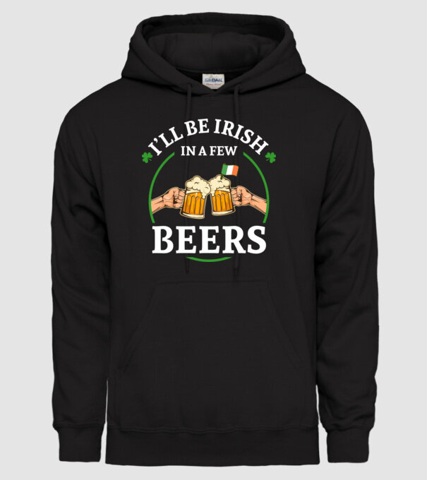 'I''ll be irish' model negru pe tricou