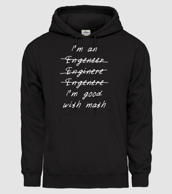 'I''m good with math' model negru pe tricou