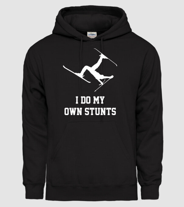 I do my own stunts model negru pe tricou