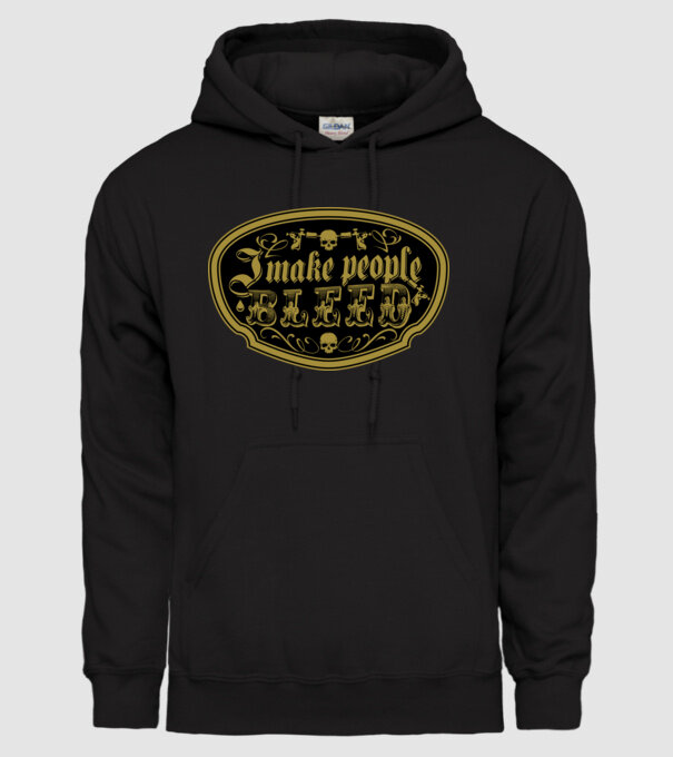 I make people bleed model negru pe tricou