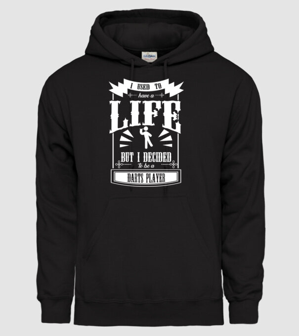 I used to have a life DARTS model negru pe tricou