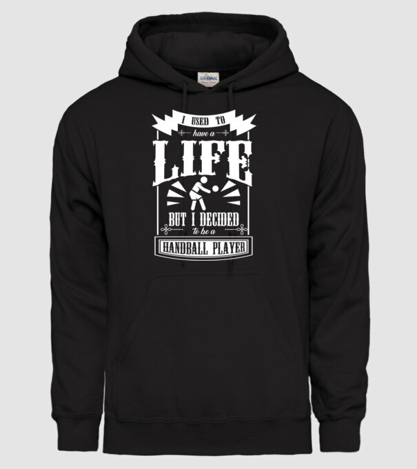 I used to have a life HANDBALIST model negru pe tricou