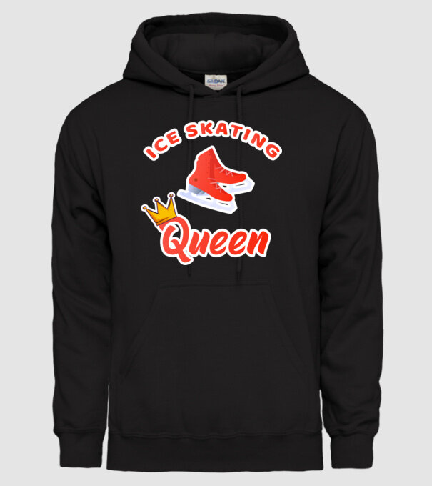 Ice skatin Queen model negru pe tricou