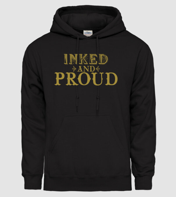 Inked and proud model negru pe tricou
