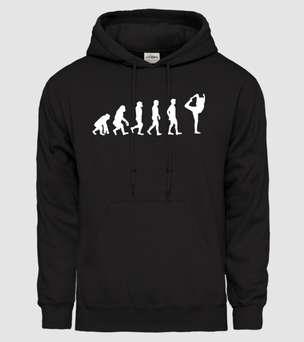 Yoga evoluție model negru pe tricou