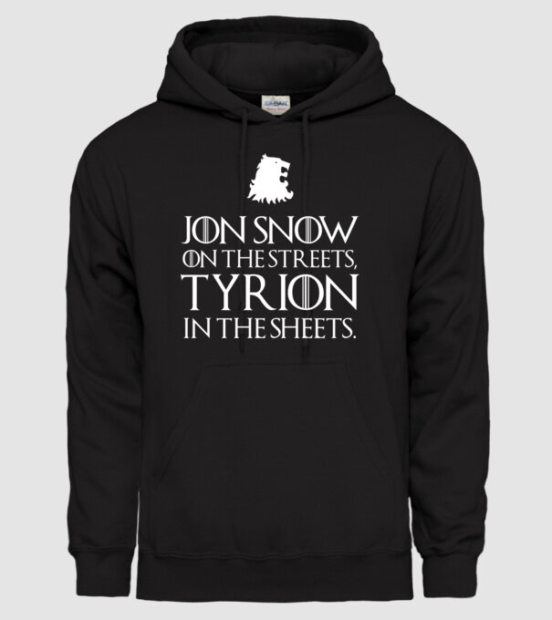 Jon Snow streets model negru pe tricou
