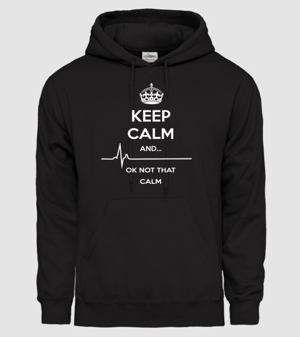 Kepp Calm....ok not that calm model negru pe tricou
