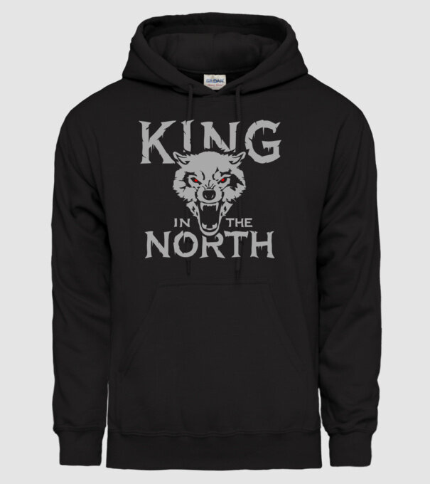 King In The Noth model negru pe tricou