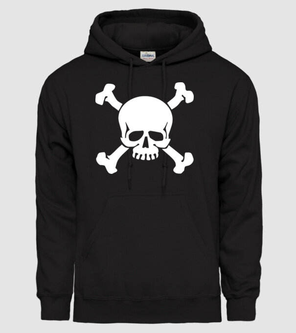craniu 2 model negru pe tricou