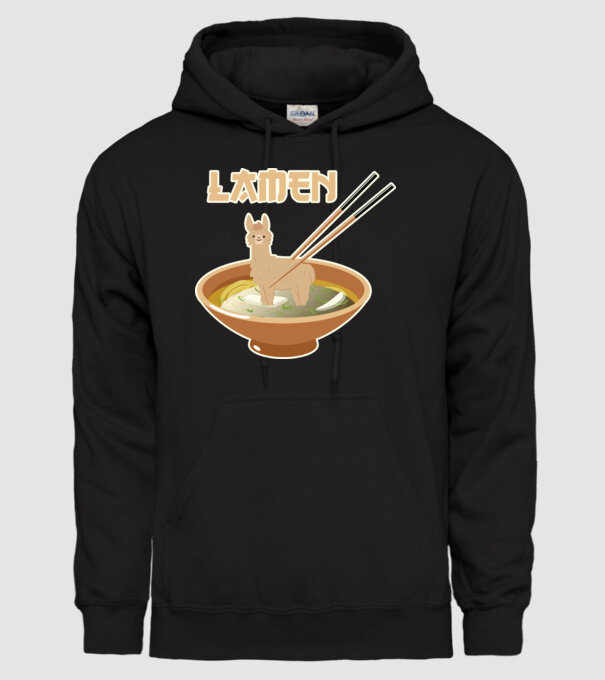 Lamen model negru pe tricou