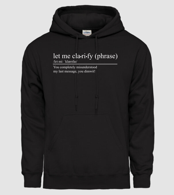 Let me clarify model negru pe tricou