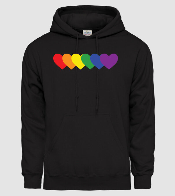 Inimi Lgbtq model negru pe tricou