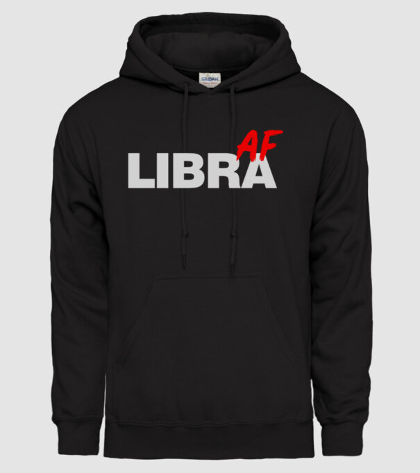LIBRA as fuck model negru pe tricou