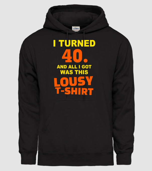 Lousy T-shirt 40 model negru pe tricou