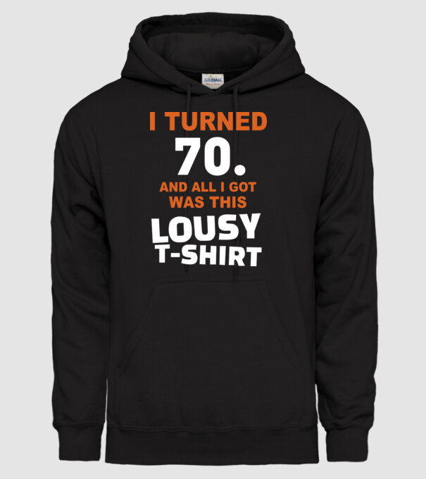 Lousy T-shirt 70. model negru pe tricou