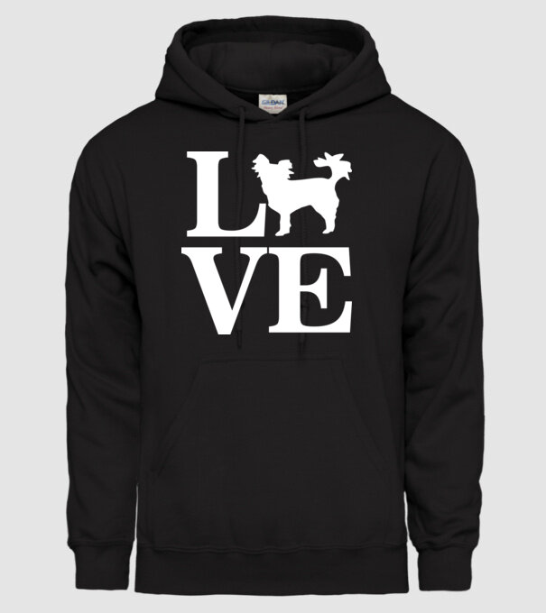 LOVE CHIHUAHUA model negru pe tricou