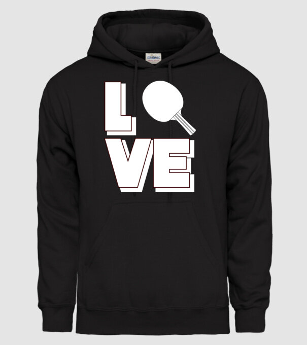 Love pingpong model negru pe tricou