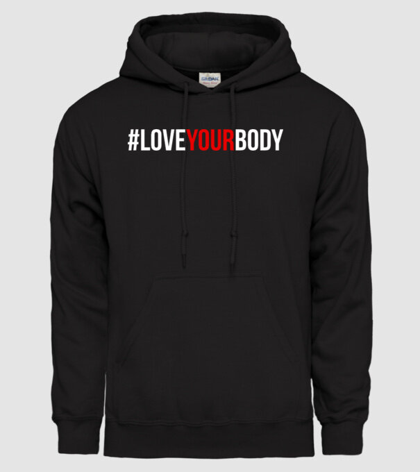 Love Your Body - Iubește-ți corpul model negru pe tricou