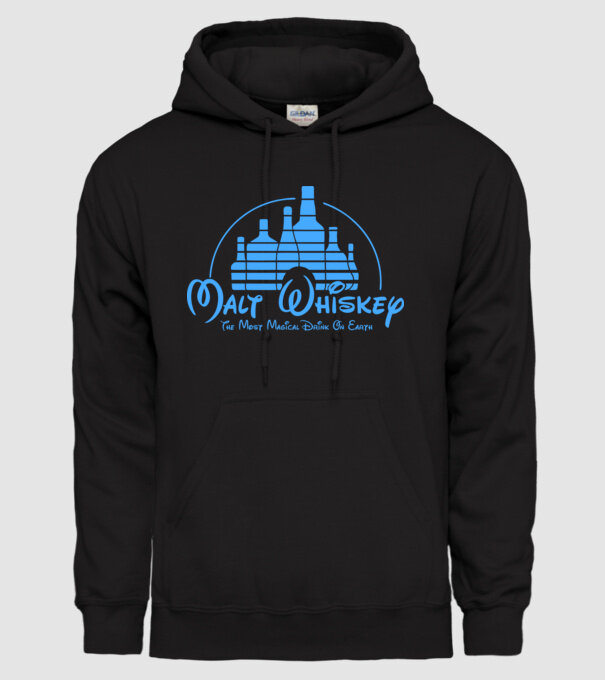 Malt Whiskey model negru pe tricou
