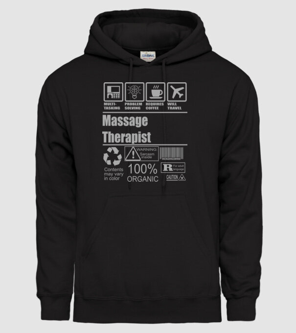 Massage Theraphist model negru pe tricou