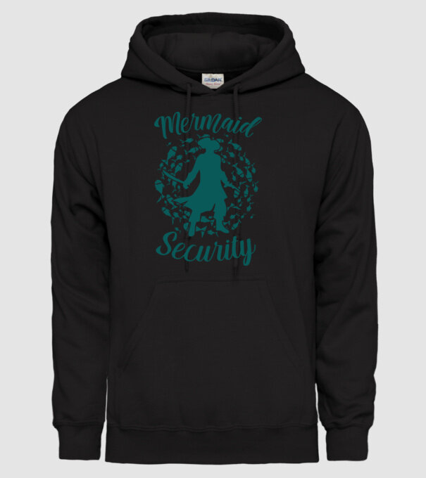 Mermaid Security boys model negru pe tricou