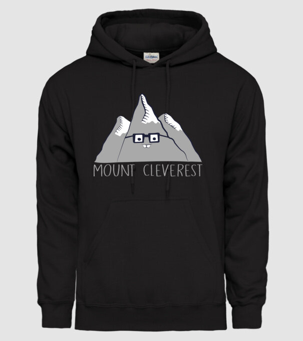 Mount cleverest model negru pe tricou